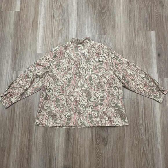 Alfred Dunner Women's Paisley Button Up Jacket Size 24W Lined Long Sleeve - Picture 11 of 15